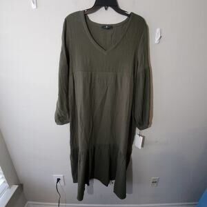 𝅺7 For All Mankind‎ Boho Tiered Maxi Dress Small new!!!